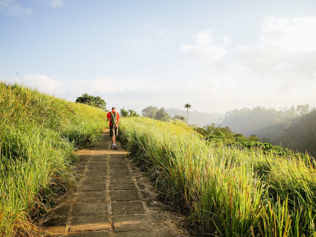 people hiking at campuhan ridge walk