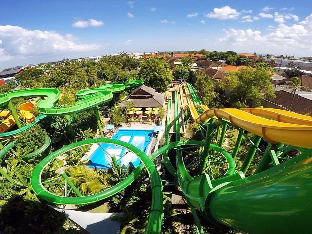 Waterbom Bali from the upper view.