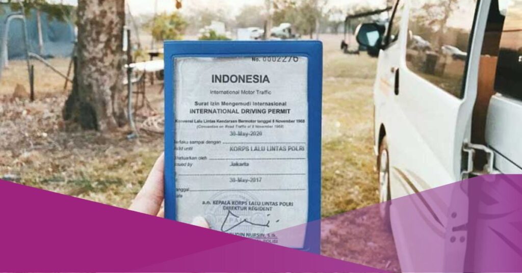 A copy of Indonesia's international driving licence.