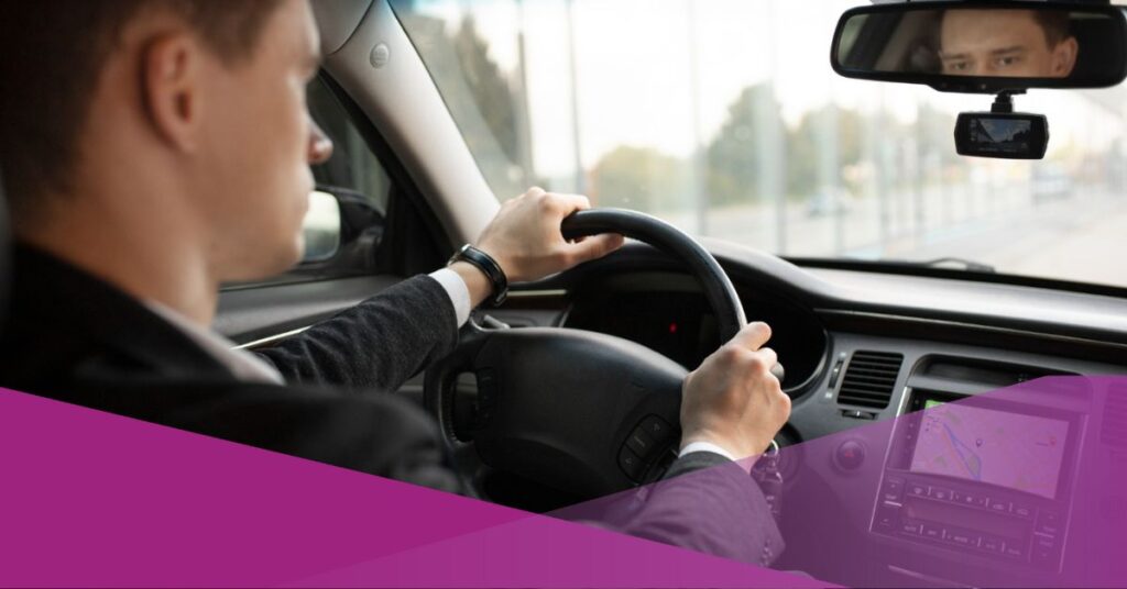 A man drive through the toll road with multi-lane free flow