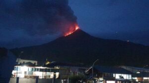 Mount karangetang is on alert level 3