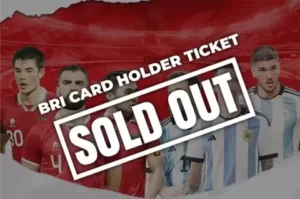 indonesia vs argentina football match tickets for bri card holder sold out