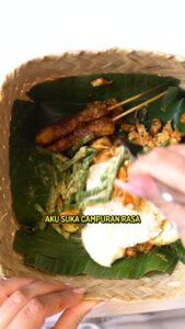 Balinese nasi campur on Laurence Benson social media account