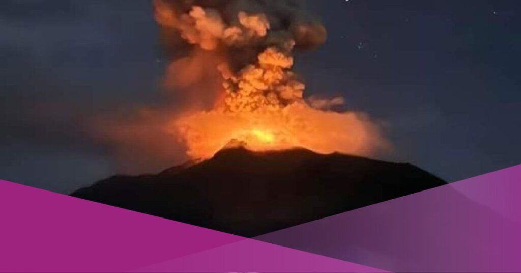 mount ruang, indonesia volcano eruption