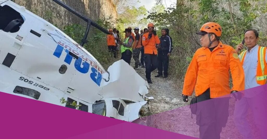 helicopter crashed in Bali