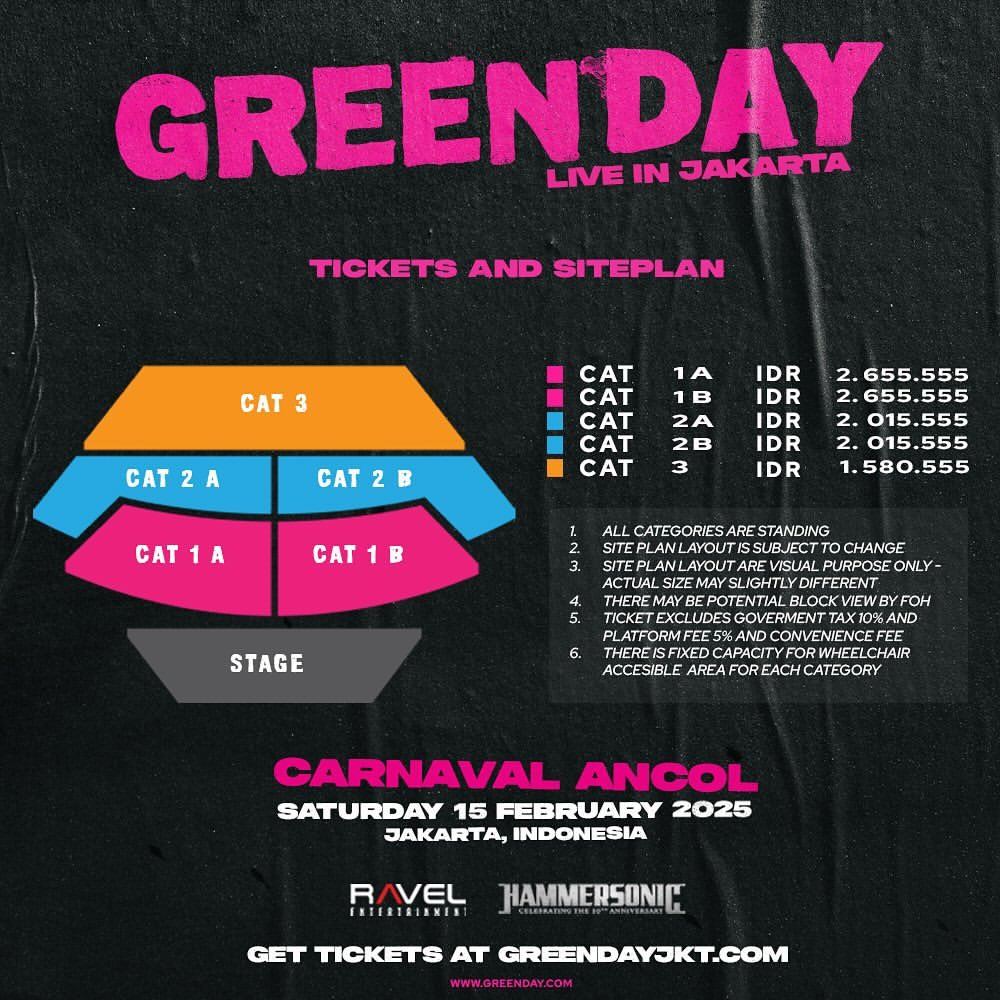 ticket green day jakarta