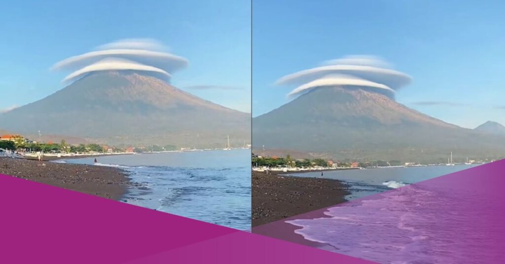 mount agung cap cloud