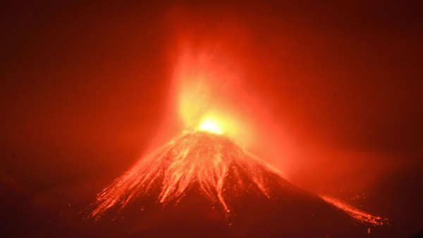 Mount eruption in NTT Indonesia Lewotobi