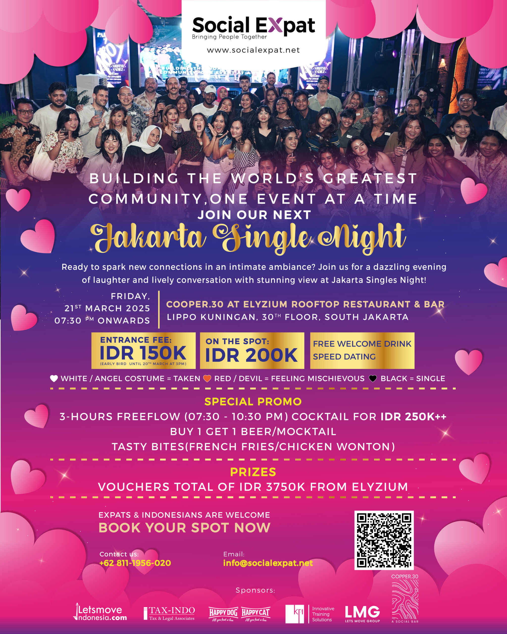 Jakarta Expat Networking, Singles Night at Cooper.30 by Elyzium